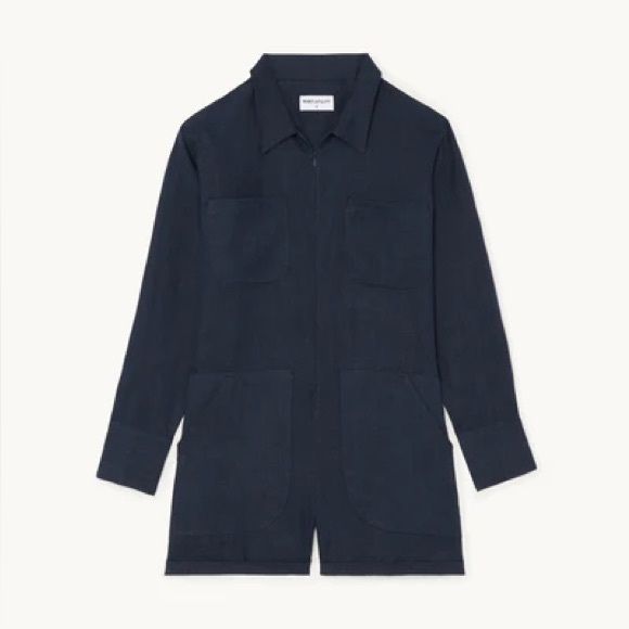 Rivet utility long sleeve jumpsuit